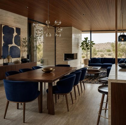 Moody Navy Luxe interior